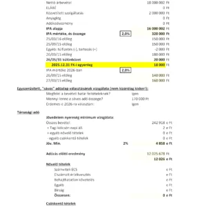 2025. évi IPA-TAO-KIVA kalkulátor